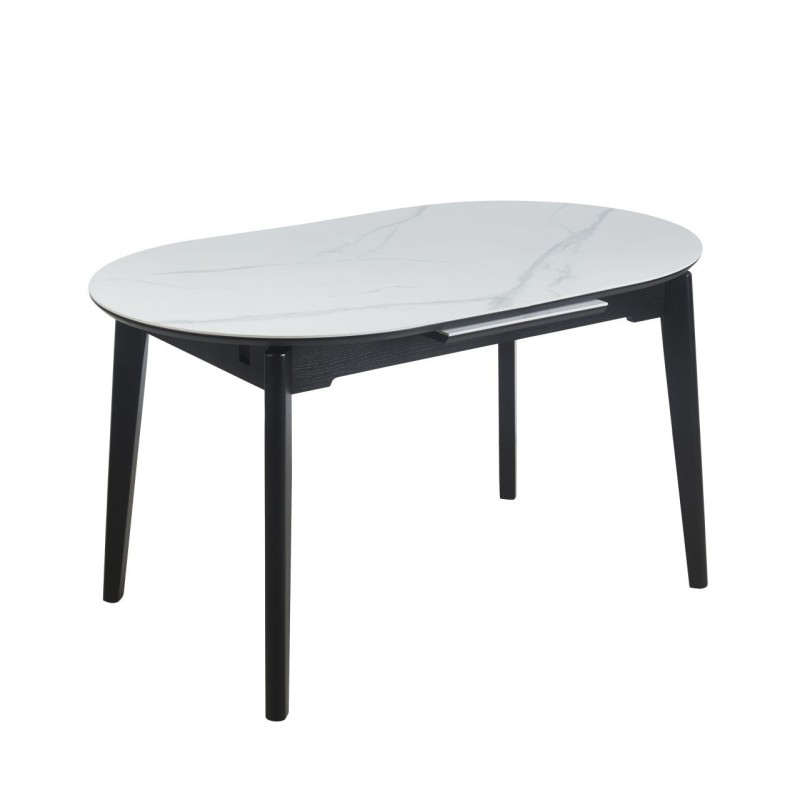 Extendable table (white marble) 140(180)x85