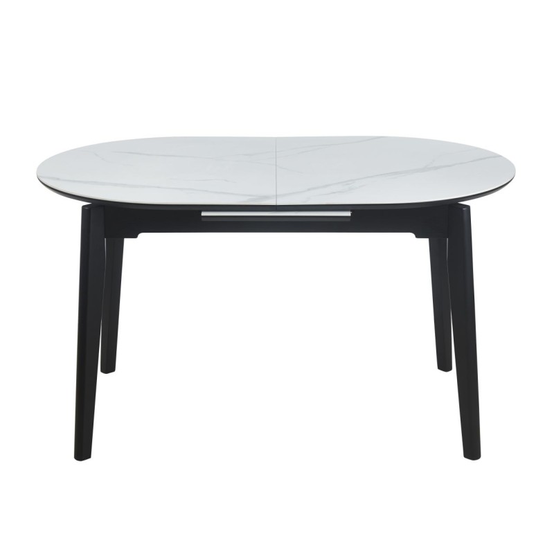Ausziehbarer Tisch (weißer Marmor) 140(180)x85
