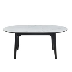 Ausziehbarer Tisch (weißer Marmor) 140(180)x85