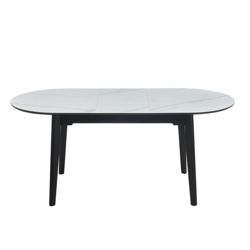 Ausziehbarer Tisch (weißer Marmor) 140(180)x85