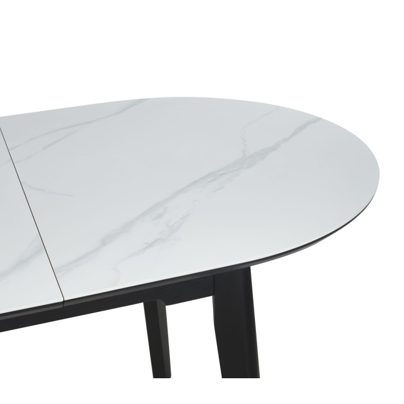 Ausziehbarer Tisch (weißer Marmor) 140(180)x85