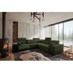 Milano III Mix Corner Sofa with Sleeping Function (Weave, Verita 39) | Your Living Room Full of Comfort