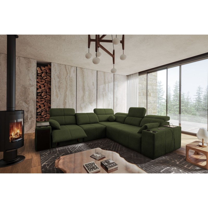 Milano III Mix Corner Sofa with Sleeping Function (Weave, Verita 39) | Your Living Room Full of Comfort
