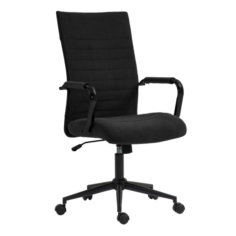 Drehstuhl Samt (schwarz)