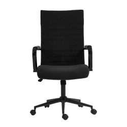 Velvet swivel chair (black)