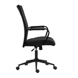 Silla giratoria de terciopelo (negro)