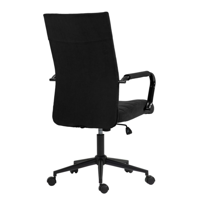 Silla giratoria de terciopelo (negro)