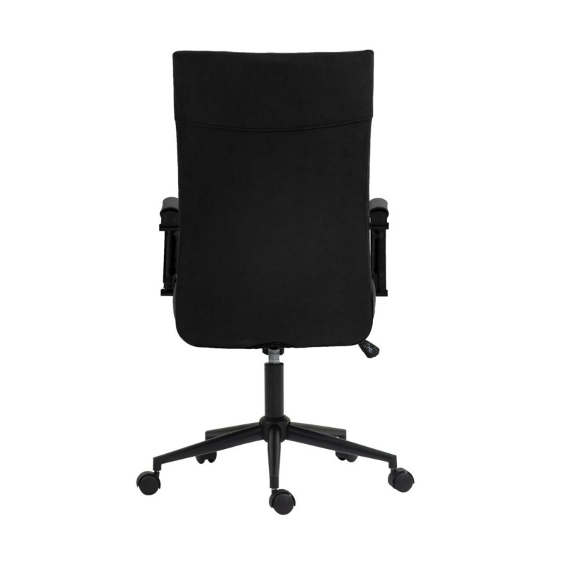 Velvet swivel chair (black)