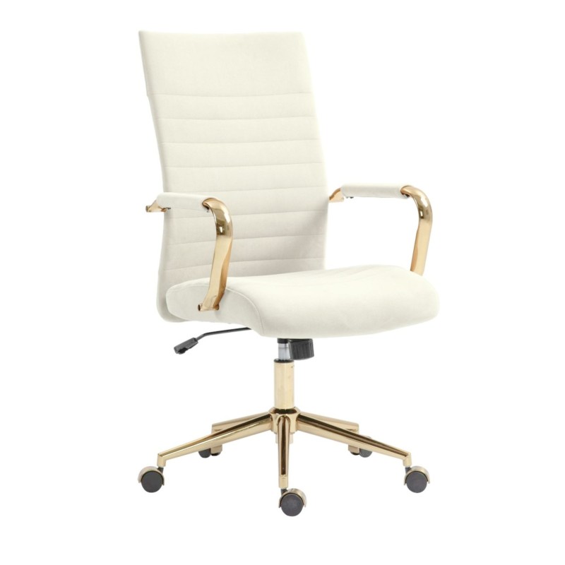Swivel chair velvet (light beige)