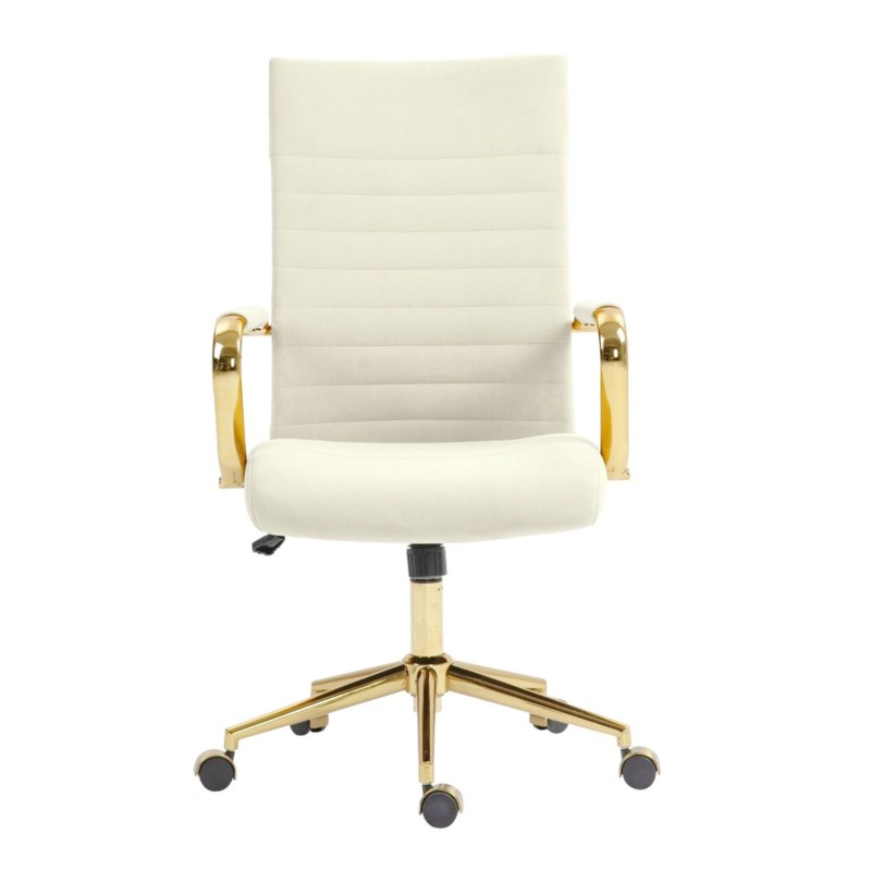 Swivel chair velvet (light beige)