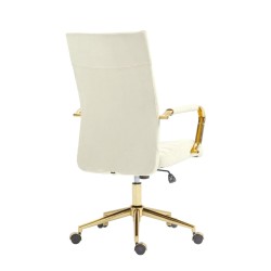 Silla giratoria de terciopelo (beige claro)