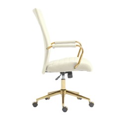Silla giratoria de terciopelo (beige claro)