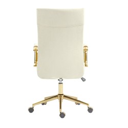Swivel chair velvet (light beige)