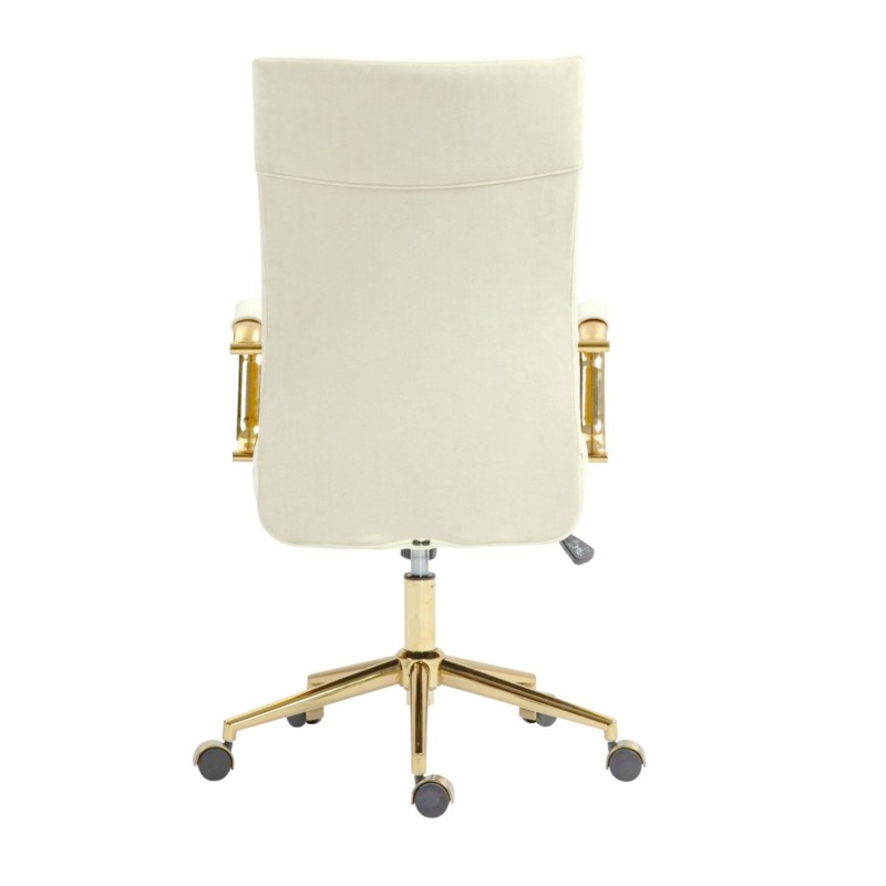 Silla giratoria de terciopelo (beige claro)
