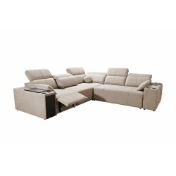 Milano III Mix Corner Sofa with Sleeping Function (Weave, Verita 39) | Your Living Room Full of Comfort