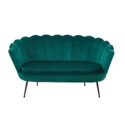 Sofa velvet (zielona) /nogi czarne/