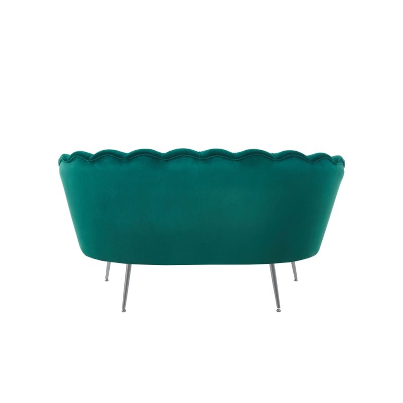 Sofa velvet (zielona) /nogi srebrne/