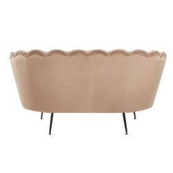 Velvet sofa (cappuccino) /black legs/