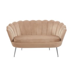 Sofa velvet (cappuccino) /nogi srebrne/