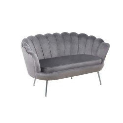 Velvet sofa (gray) /silver legs/