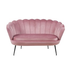 Sofa velvet (różowa) /nogi czarne/