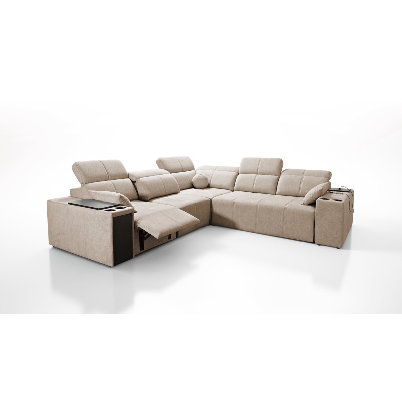 Milano III Mix Corner Sofa with Sleeping Function (Weave, Verita 39) | Your Living Room Full of Comfort