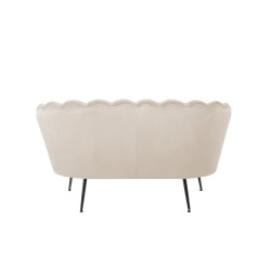 Velvet sofa (beige) /black legs/