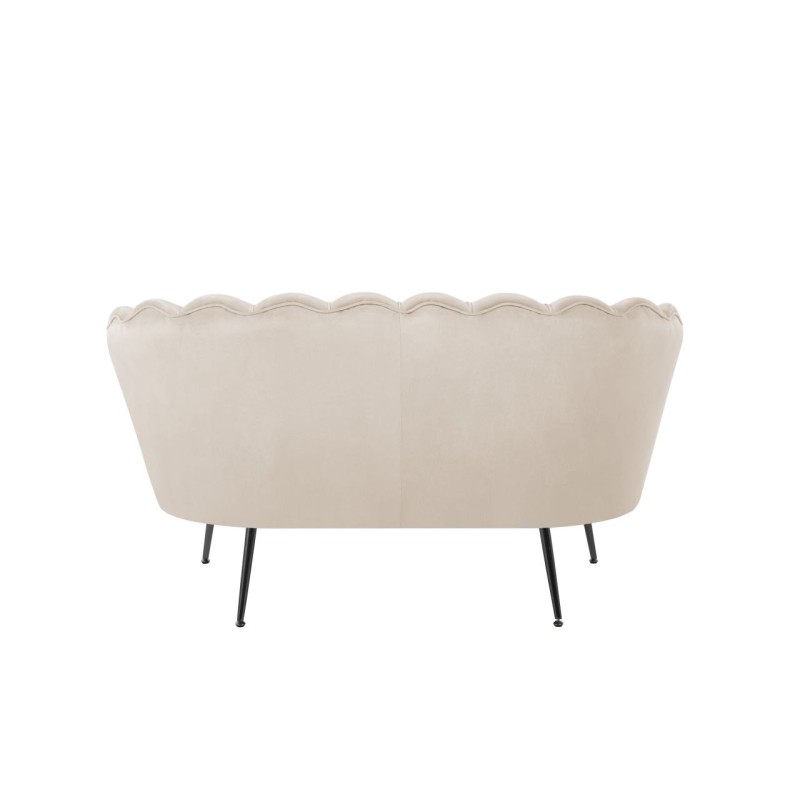 Velvet sofa (beige) /black legs/