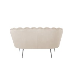 Velvet sofa (beige) /silver legs/