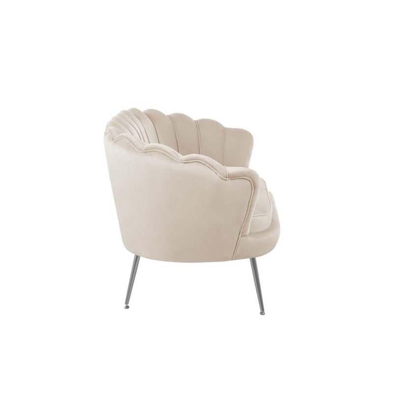 Sofa velvet (beżowa) /nogi srebrne/