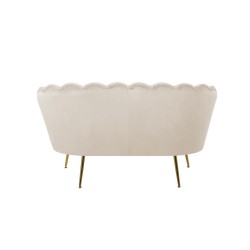 Velvet sofa (beige) /golden legs/
