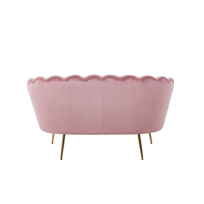 Velvet sofa (pink) /golden legs/