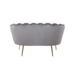 Sofa velvet (szara) /nogi złote/