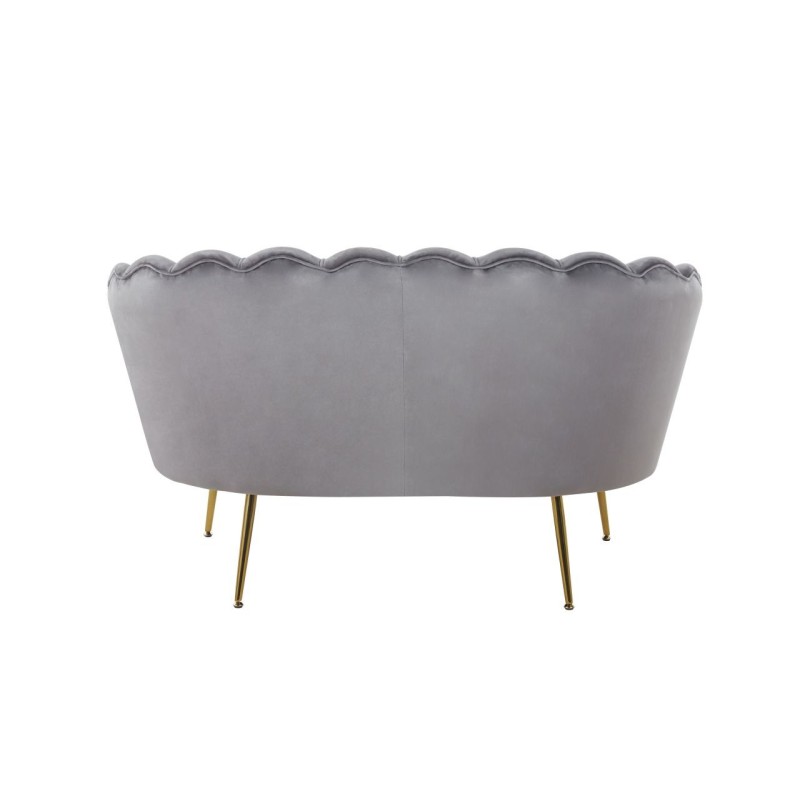 Sofa velvet (szara) /nogi złote/