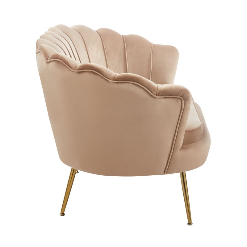 Sofa velvet (cappuccino) /gold legs/