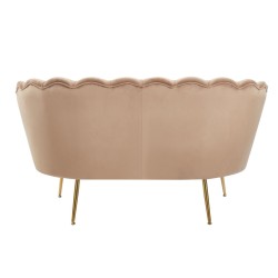 Sofa Samt (Cappuccino) /Goldene Beine/