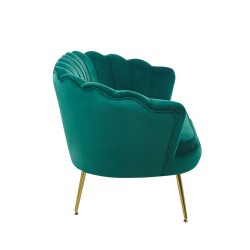 Sofa velvet (zielona) /nogi złote/