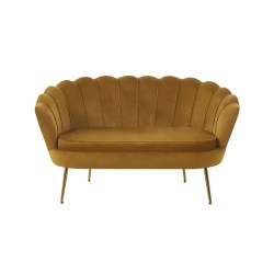 Samtsofa (Curry) /goldene Beine/