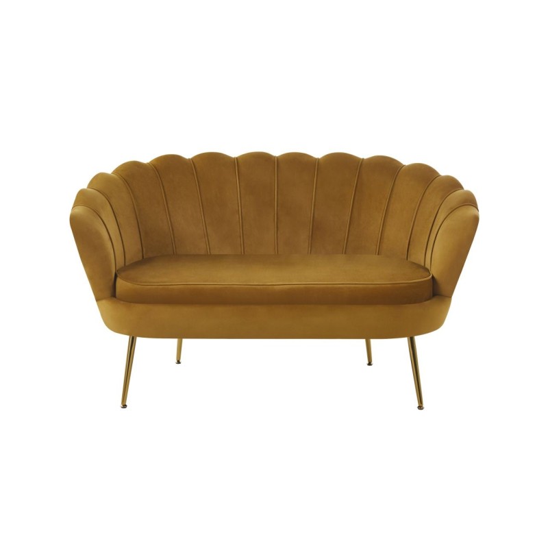 Sofa velvet (curry) /nogi złote/