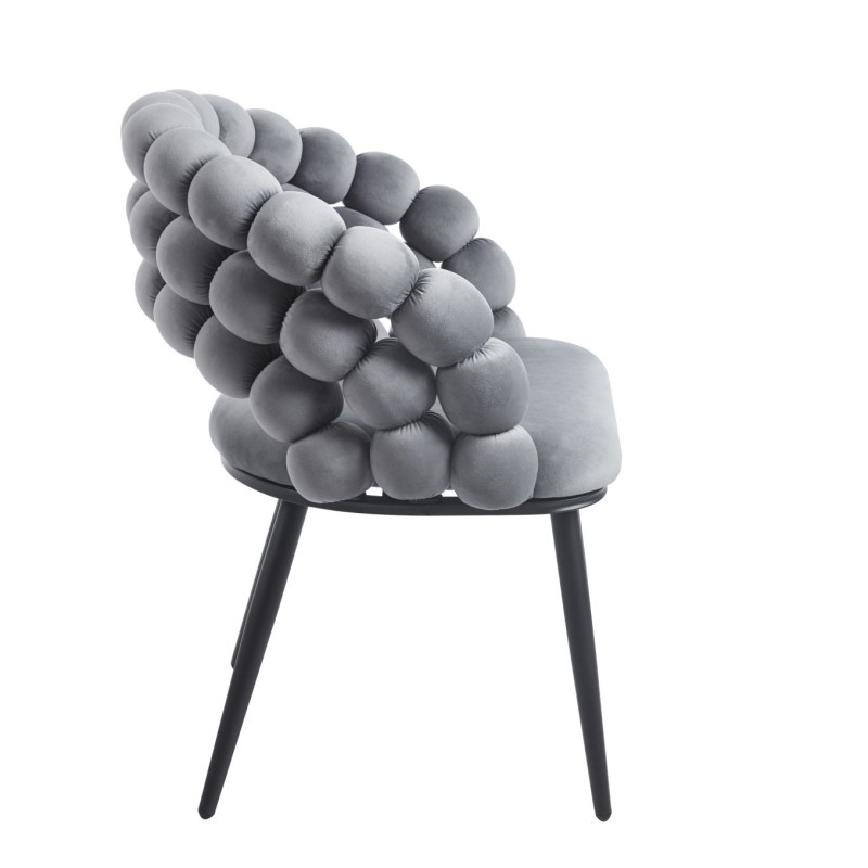 Silla de terciopelo (gris)