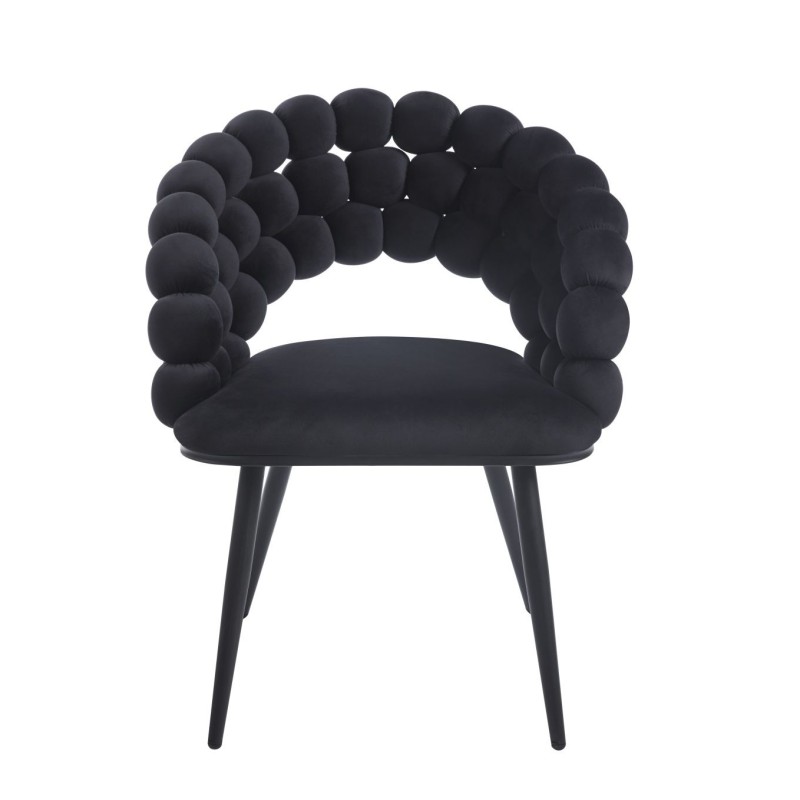 Velvet chair (black)