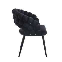 Velvet chair (black)