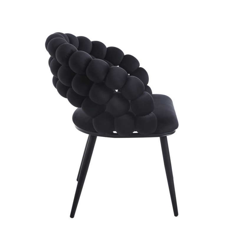 Velvet chair (black)