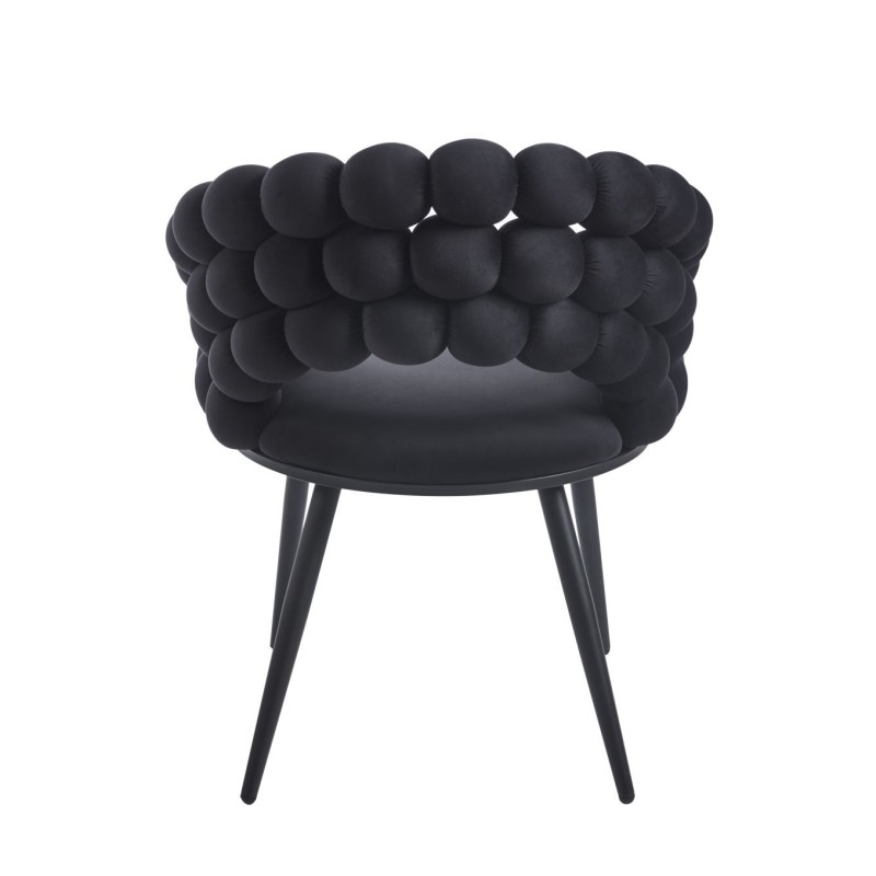 Velvet chair (black)