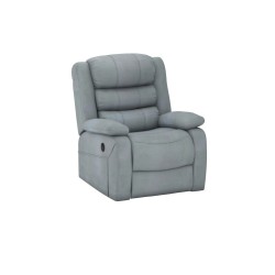 Sillón reclinable eléctrico de terciopelo (gris)