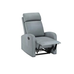 Reclining lounge chair velvet (gray)