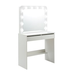 Vanity table with lighting (white)