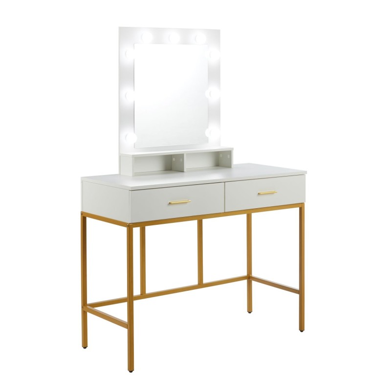 Vanity table with lighting (white)