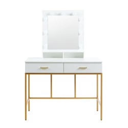 Vanity table with lighting (white)