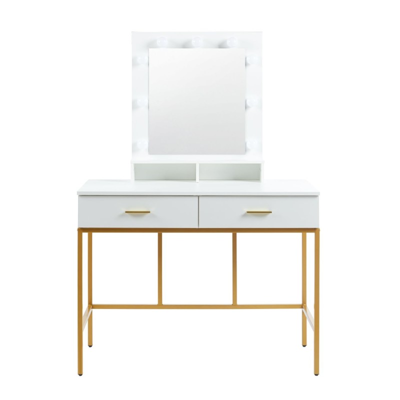Vanity table with lighting (white)